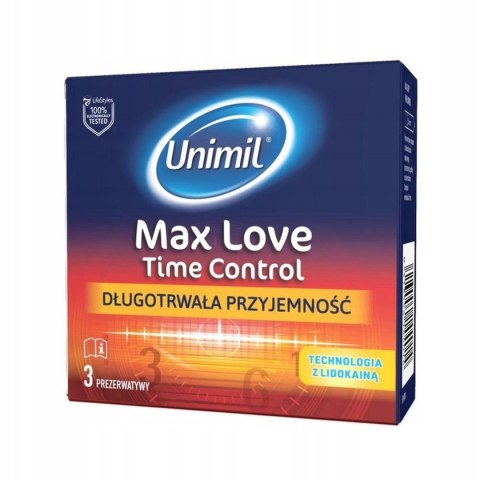 Prezerwatywy Unimil Box 3 Max Love Opóźniające Wytrysk