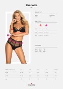 Obsessive -Sharlotte komplet 2-częściowy czarny S/M