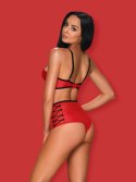Obsessive - Leatheria komplet 2-częściowy czerwony S/M
