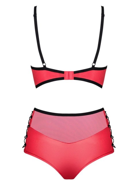 Obsessive - Leatheria komplet 2-częściowy czerwony S/M