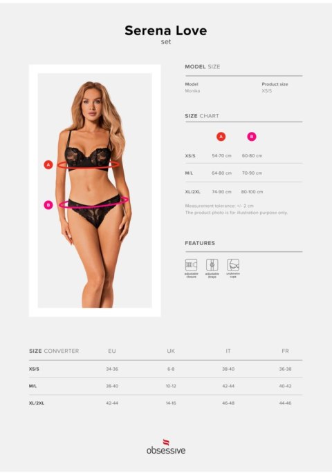 Obsessive -Serena Love komplet 2-częściowy XL/2XL