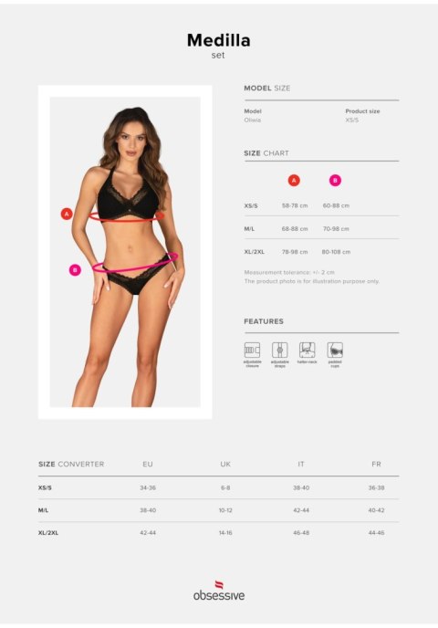 Obsessive Medilla komplet 2-częściowy XL/2XL