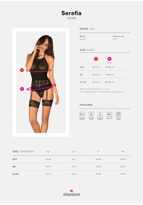 Obsessive Serafia gorset XL/2XL