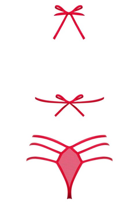 Obsessive -Giftella komplet 2-częściowy czerwony L/XL