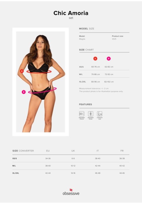 Obsessive Chic Amoria komplet 2-częściowy XS/S
