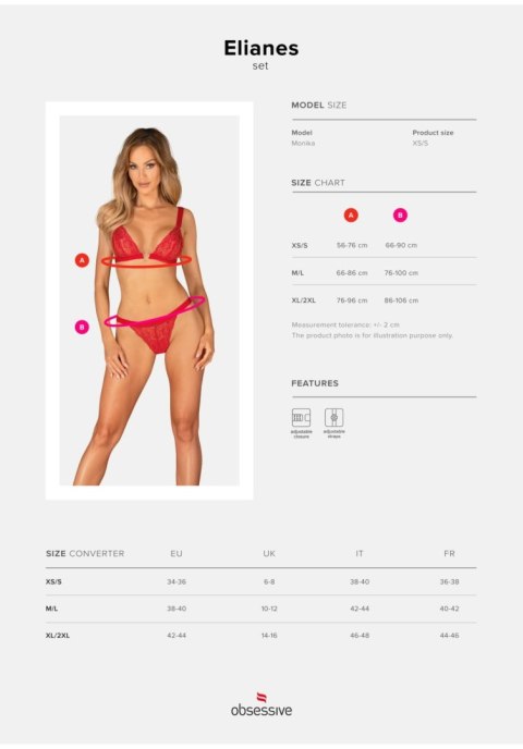 Obsessive Elianes komplet 2-częściowy M/L