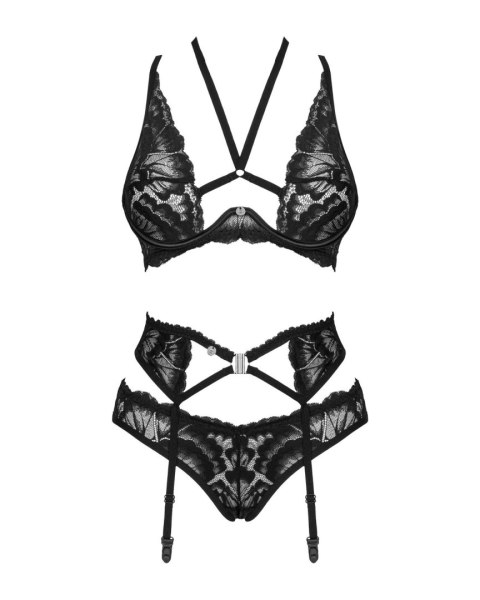 Obsessive Alessya komplet 3-częściowy czarny M/L