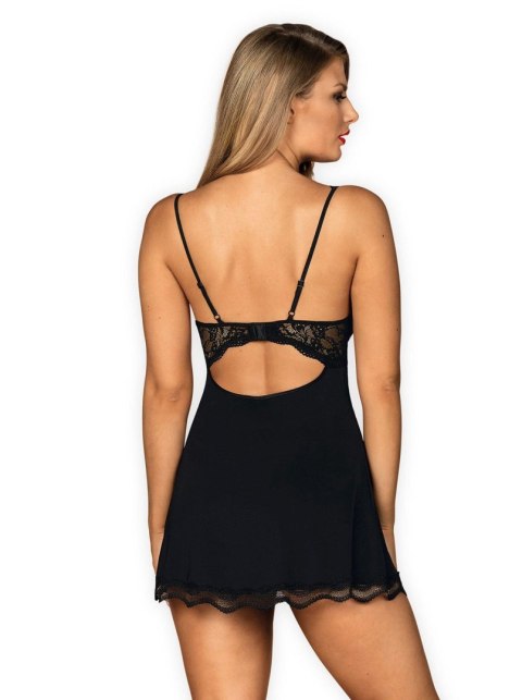 Obsessive Luvae babydoll i stringi Czarny L/XL