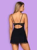 Obsessive Luvae babydoll i stringi Czarny L/XL