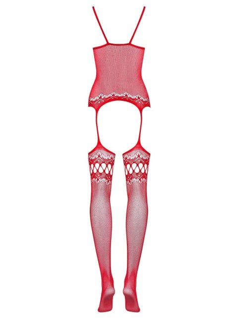 Kuszący Czerwony Bodystocking F214 na Prezent S/M/L