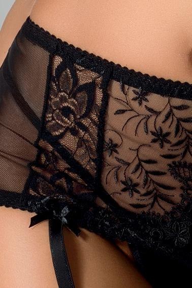 3 częściowy komplet bielizny JESSIE SET black L/XL - Casmir czarny