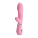Wibrator Damski Wielofunkcyjny Króliczek - THOMAS USB PINK 7 function