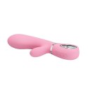 Wibrator Damski Wielofunkcyjny Króliczek - THOMAS USB PINK 7 function