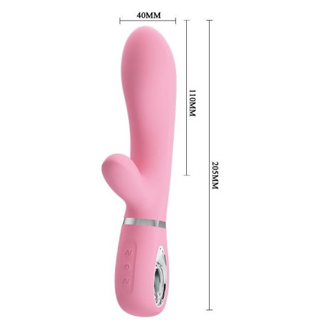 Wibrator Damski Wielofunkcyjny Króliczek - THOMAS USB PINK 7 function
