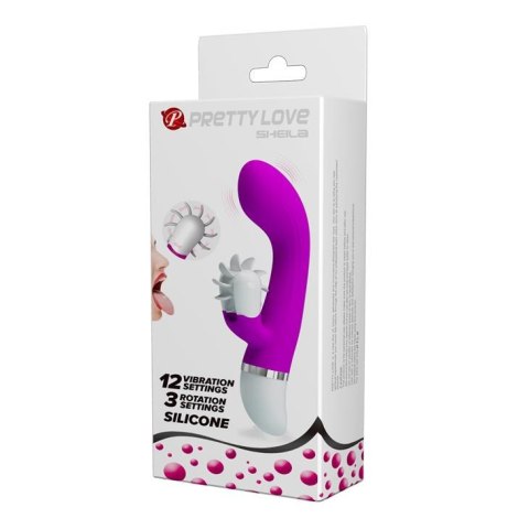 Wibrator Damski Wielofunkcyjny Króliczek - SHEILA 12 Vibrations 3 rotations