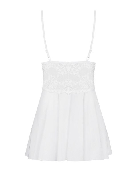 Obsessive 810 BAB 2 babydoll i stringi biała S/M