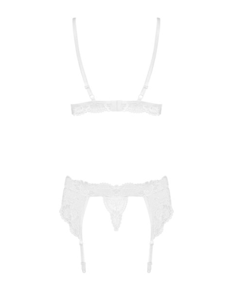 Obsessive 810 SEG 2 komplet 3 częściowy biały L/XL