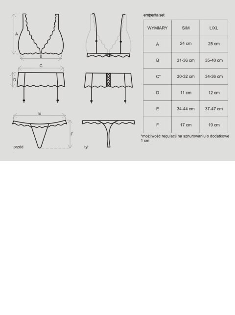 Obsessive Emperita komplet L/XL
