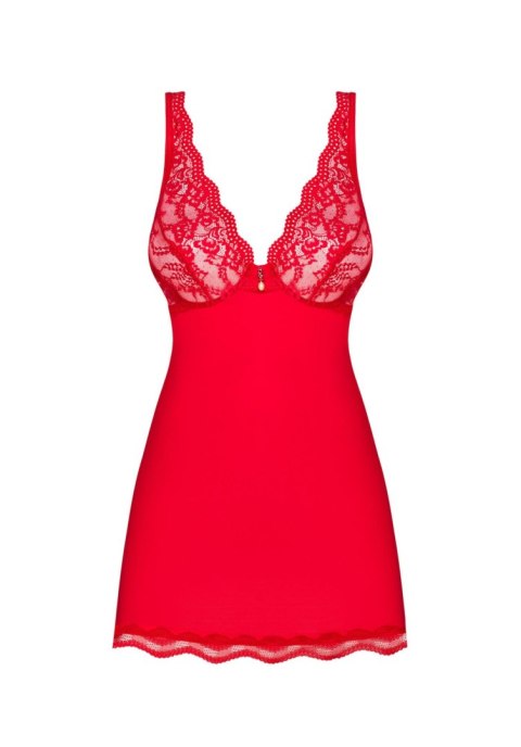 Obsessive Luvae babydoll i stringi czerwona S/M