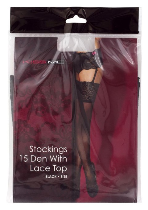 Kiss Me - Boys of Toys Sp. z o.o. Bielizna-Pończochy Czarne S/M """"Kiss Me""""