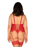Obsessive Blossmina gorset i stringi 4XL/5XL