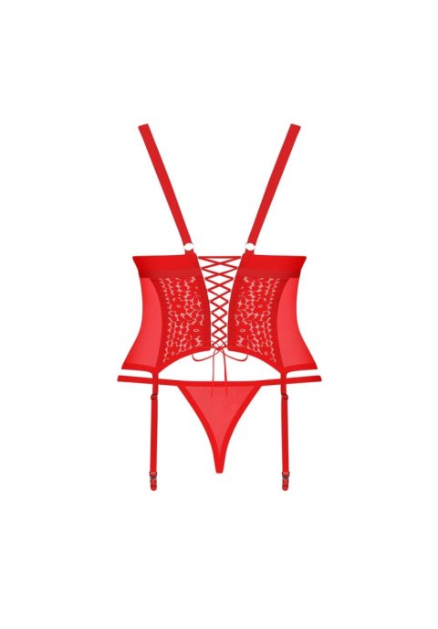 Obsessive Blossmina gorset i stringi 4XL/5XL