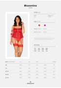 Obsessive Blossmina gorset i stringi 4XL/5XL