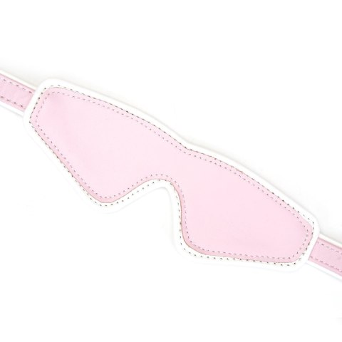 Maska White & Pink Fairygoat Leather Blindfold Liebe Seele