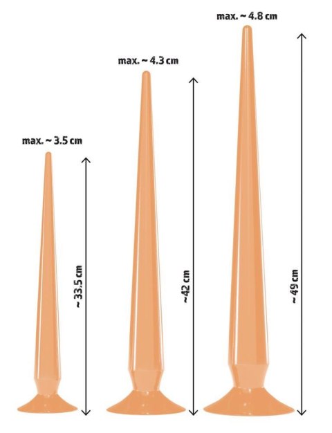 ORION Super Long Butt Plug Set flesh