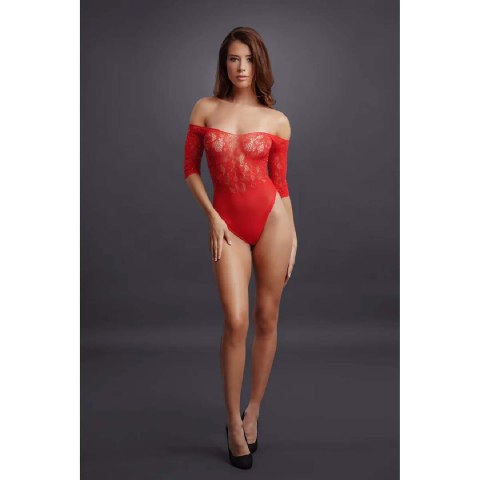 Body Crotchless Rhinestone Teddy Red OS Le Desir