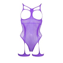 Body Open-Cup Strappy Teddy Purple OS Le Desir