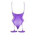 Body Open-Cup Strappy Teddy Purple OS Le Desir