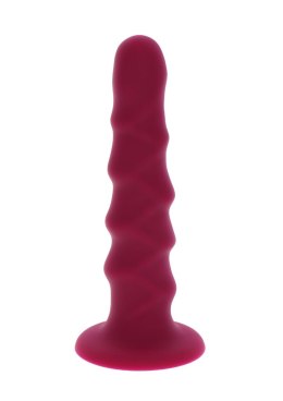 SCALA Ribbed Dong 6 Inch Red