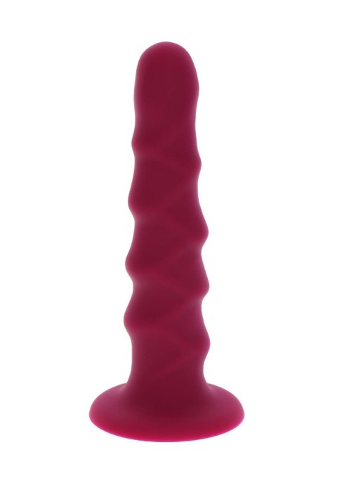 SCALA Ribbed Dong 6 Inch Red