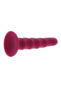 SCALA Ribbed Dong 6 Inch Red