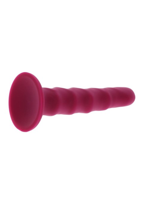 SCALA Ribbed Dong 6 Inch Red