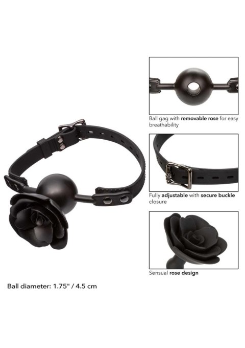 SCALA Removable Rose Gag Black