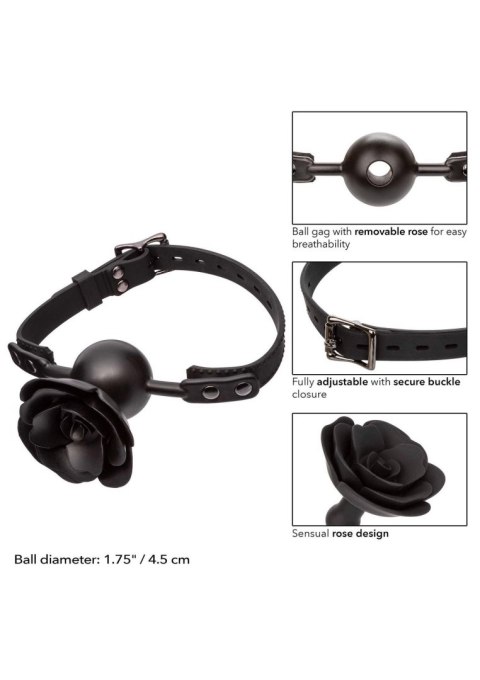 SCALA Removable Rose Gag Black