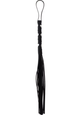 SCALA Short Studded Flogger Whip Black