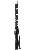 SCALA Short Studded Flogger Whip Black