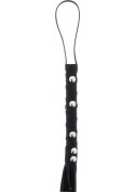 SCALA Short Studded Flogger Whip Black