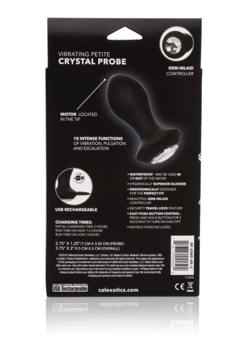 SCALA Vibrating Petite Crystal Probe Black