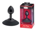ST Rubber MALESATION Alu-Plug with suction cup small, black
