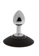 ST Rubber MALESATION Alu-Plug with suction cup small, chrome