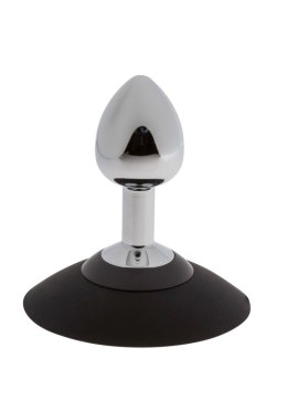 ST Rubber MALESATION Alu-Plug with suction cup small, chrome