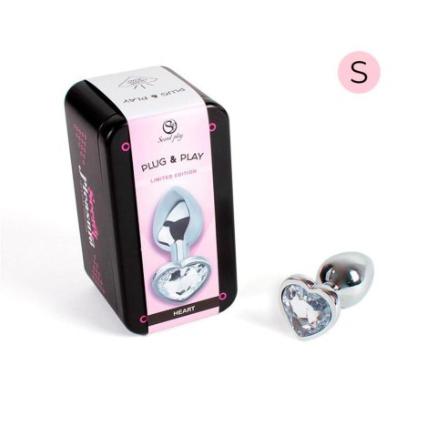 Secret Play - FEMARVI S.L. CLEAR CRYSTAL HEART METAL BUTT PLUG S