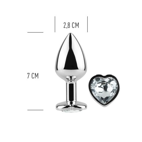 Secret Play - FEMARVI S.L. CLEAR CRYSTAL HEART METAL BUTT PLUG S