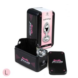 Secret Play - FEMARVI S.L. CLEAR CRYSTAL JEWELLED METAL BUTT PLUG L