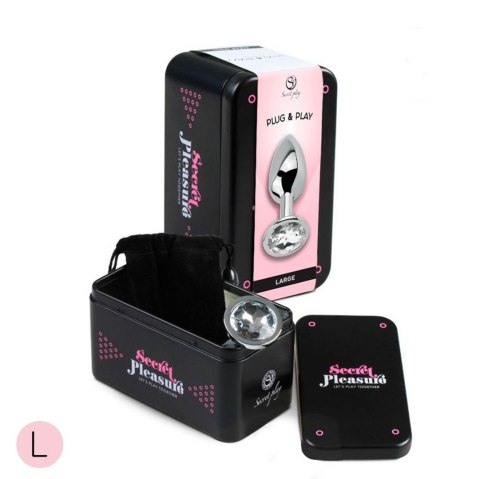 Secret Play - FEMARVI S.L. CLEAR CRYSTAL JEWELLED METAL BUTT PLUG L