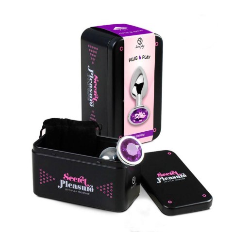 Secret Play - FEMARVI S.L. PURPLE JEWELLED METAL BUTT PLUG M